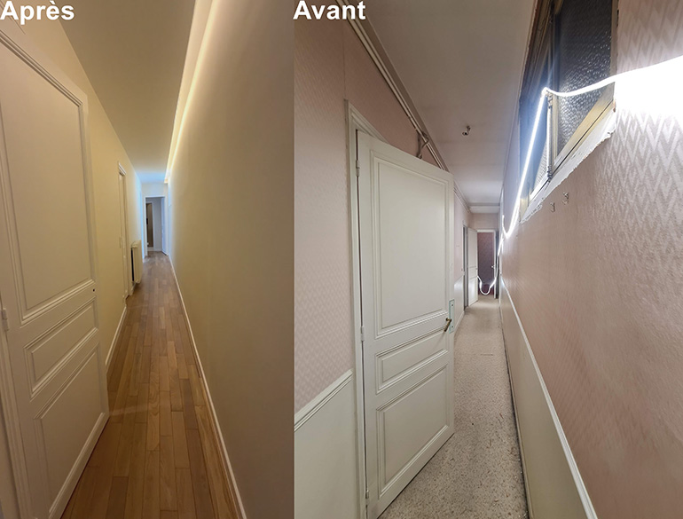 Avant/Après Couloir