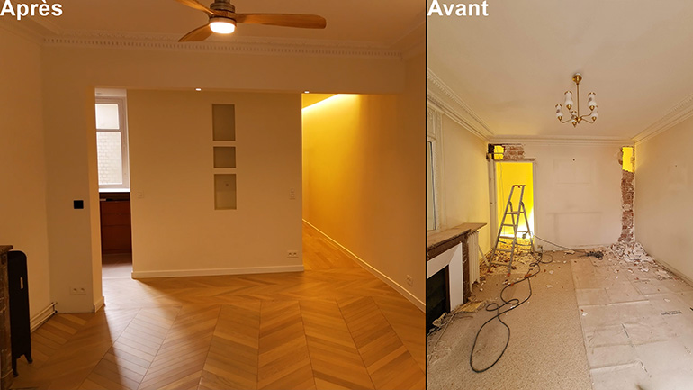 Avant/Après Salon Neuilly